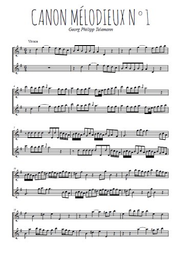 Georg Philipp Telemann - Canon mélodieux N°1